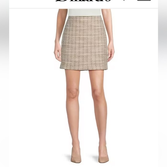Calvin Klein Dresses & Skirts - Calvin Klein Beige Tweed Mini Skirt